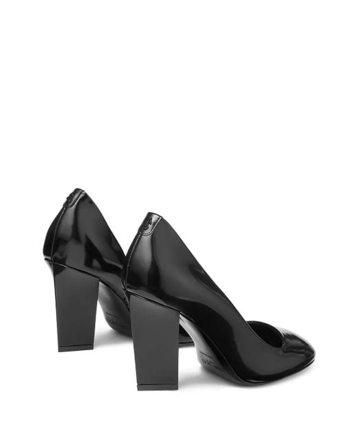 Jimmy Choo Black Farren 85 Leather Pumps