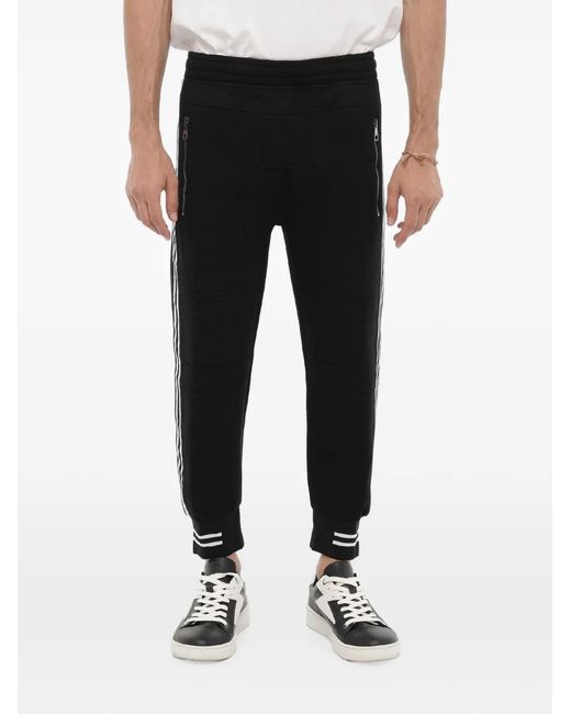 Neil Barrett Black Side-Stripe Track Pants for men