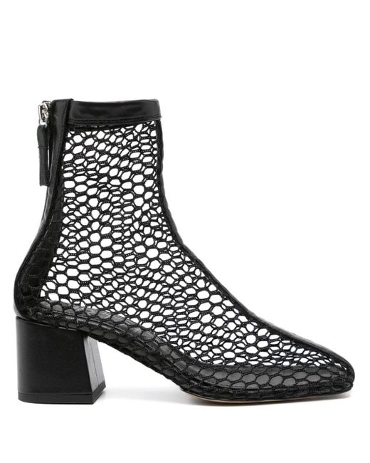 Souliers Martinez Black Firme 65mm Mesh Ankle Boots