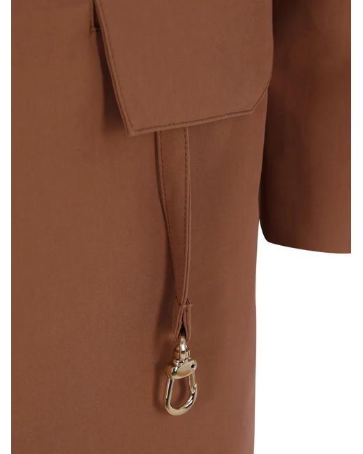 Umit Benan Brown Country Drawstring-Waist Jacket for men