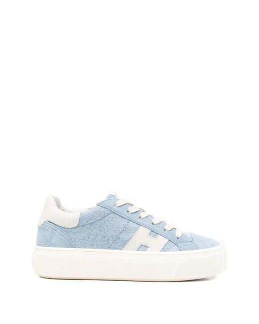 Hogan Blue H705 Lace-Up Sneakers