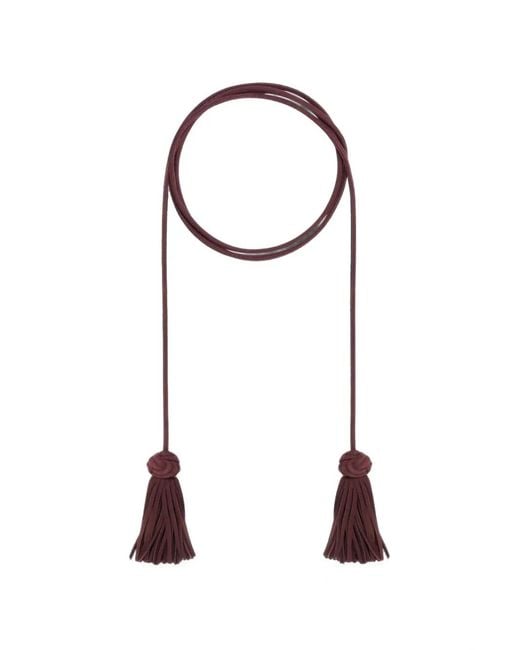 Pierre Louis Mascia White Plmbelt Tassel-Accented Rope Belt