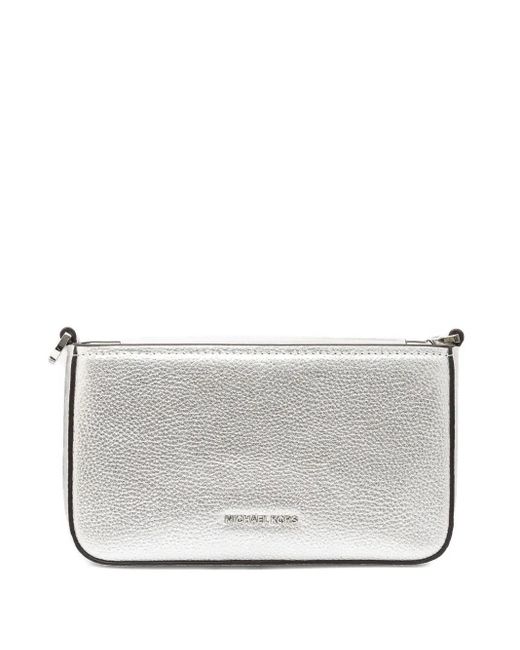 MICHAEL Michael Kors Gray Bryant Textured Leather Crossbody Bag