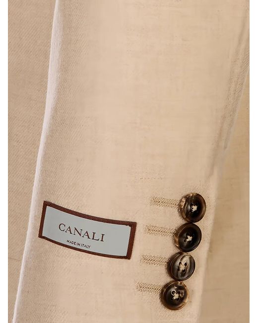 Canali Natural Single-Breasted Patch-Pocket Blazer for men