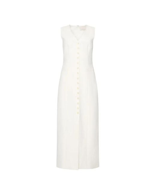 Cinq À Sept White Kallen Buttoned Dress