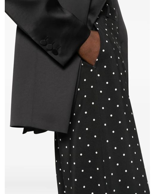 Elie Saab Black Polka-Dot Trousers