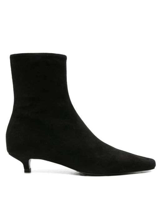 Totême Black Pointed-Toe Ankle Boots