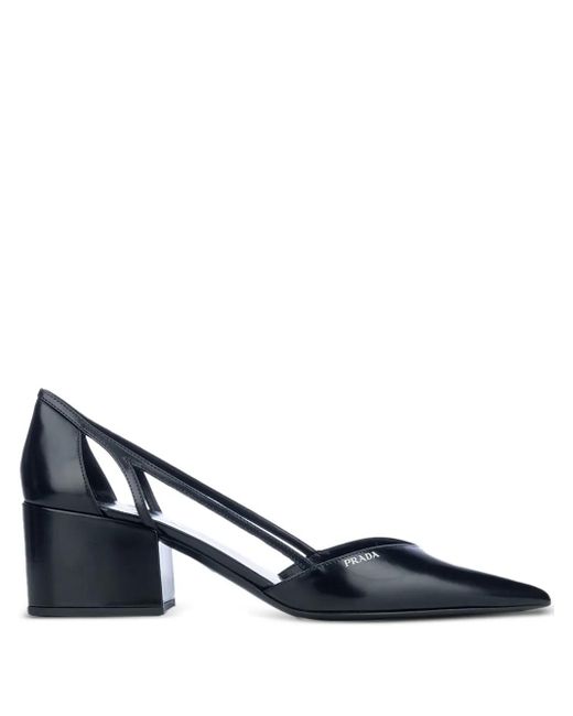 Prada Blue 50Mm Cut-Out Pumps