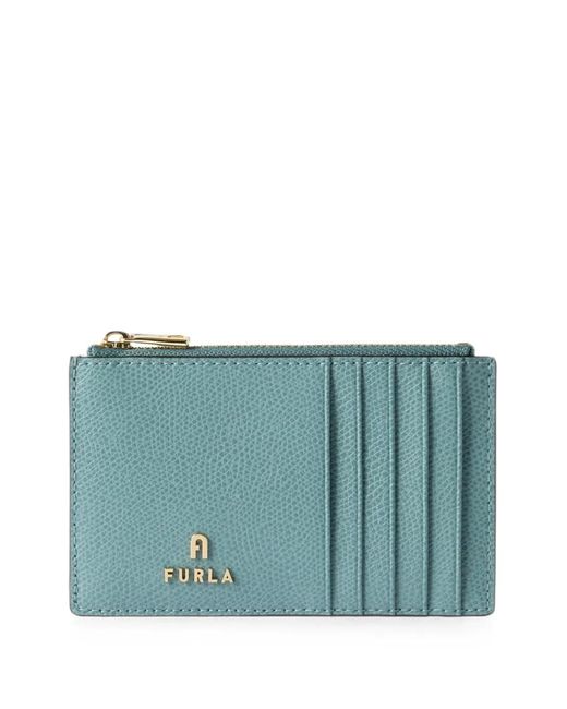 Furla Blue Camelia Card Case M