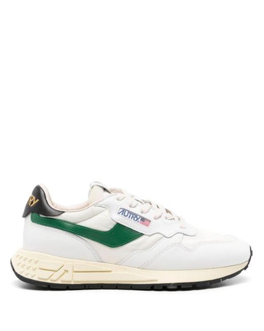 Autry White Reelwind Panelled Sneakers