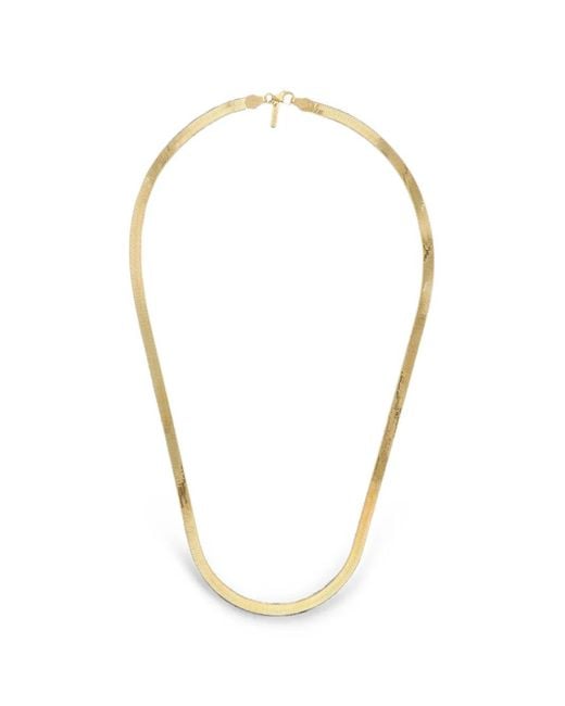 Desmo Metallic Herringbone Chain Necklace