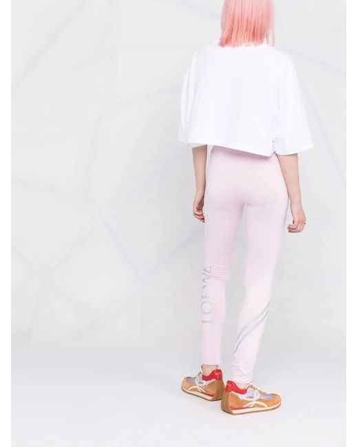 Loewe Legging Met Logoprint in het Pink
