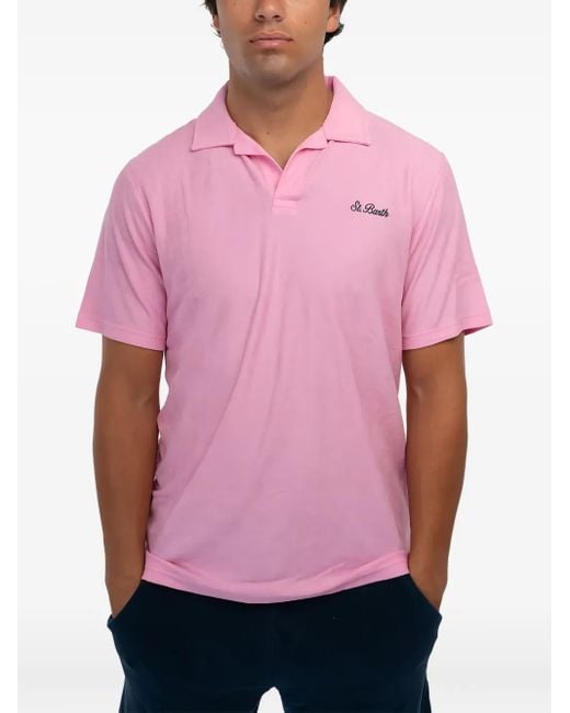 Mc2 Saint Barth Pink Short-Sleeved Polo Shirt for men
