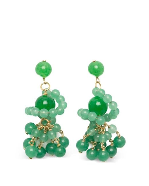 Completedworks Green Beaded Drop Earrings