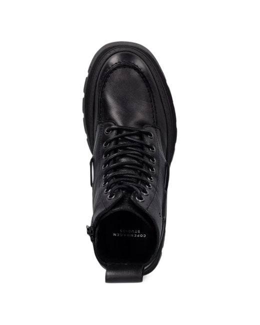 COPENHAGEN Black Cph697 Lace-Up Platform Boots