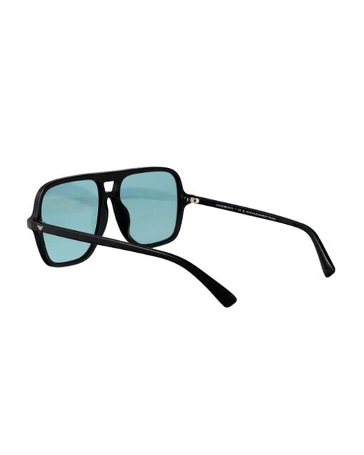 Emporio Armani Eckige Sonnenbrille aus Acetat in Blue für Herren