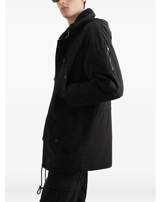 Cazadora De Nailon Con Capucha Dolce & Gabbana de hombre de color Black