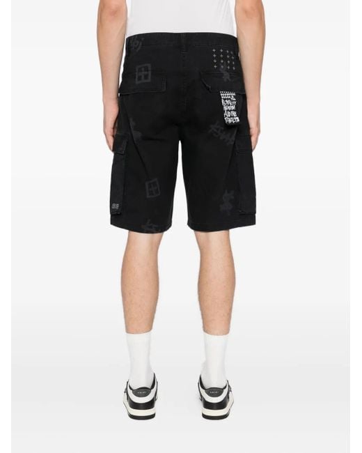 Cargo Corti Fugitive di Ksubi in Black da Uomo