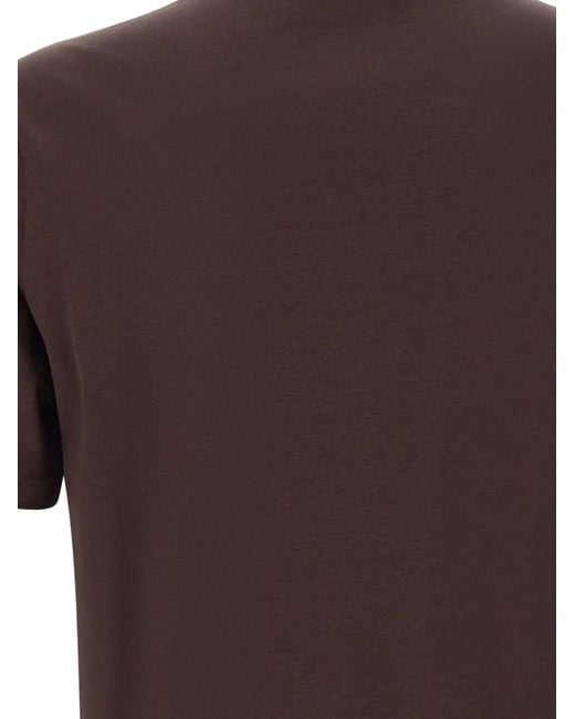 Kangra Brown Crew-Neck Short-Sleeve T-Shirt for men