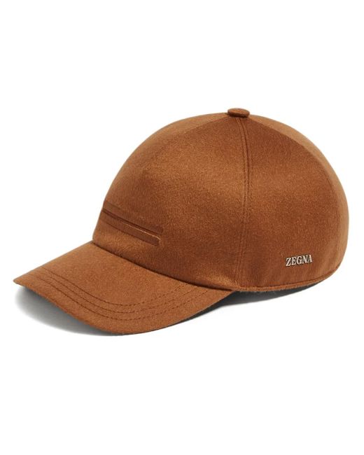 Zegna Brown Oasi Baseball Cap for men