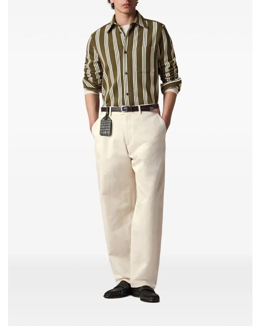 Paul Smith White Logo-Patch Trousers for men