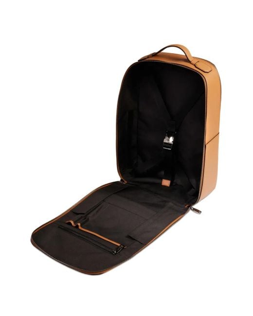 Lancel Brown Leather Top-Handle Backpack for men