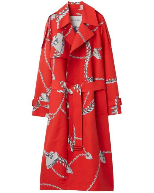 Burberry Red Shield Hardware Trenchcoat