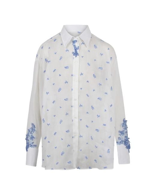 Ermanno Scervino White Long-Sleeves Shirt