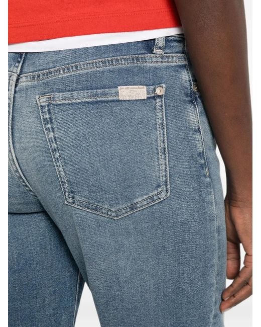 7 For All Mankind Blue Lotta Belt-Loop Pocket Jeans