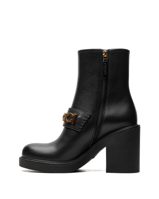 Gucci Sleek Black Ankle Boots