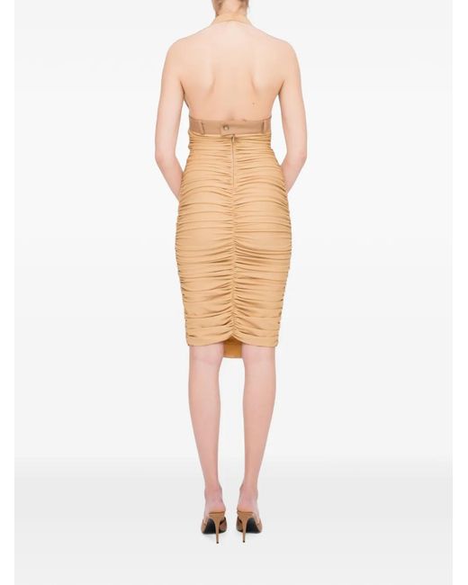 MEDEA Midi-Jurk Met Halternek in het White