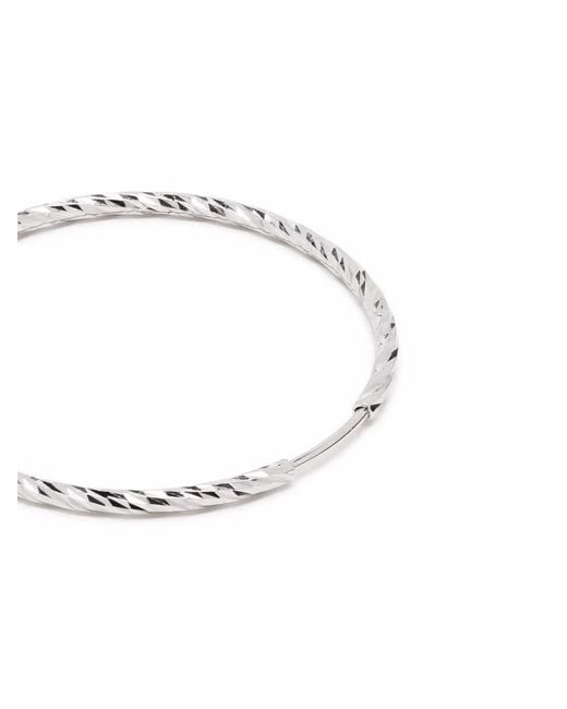 Maria Black White 14Kt Liv 25Mm Hoop Earring