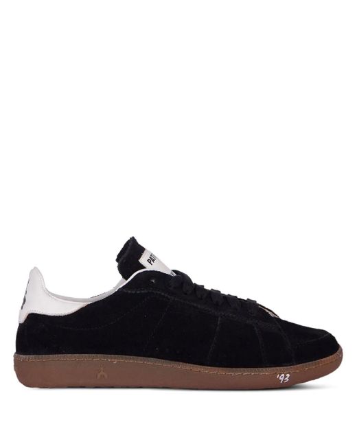 Patrizia Pepe Black Suede-Leather Low-Top Sneakers