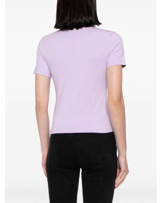 Y. Project Logo-print Collar Jersey T-shirt Purple