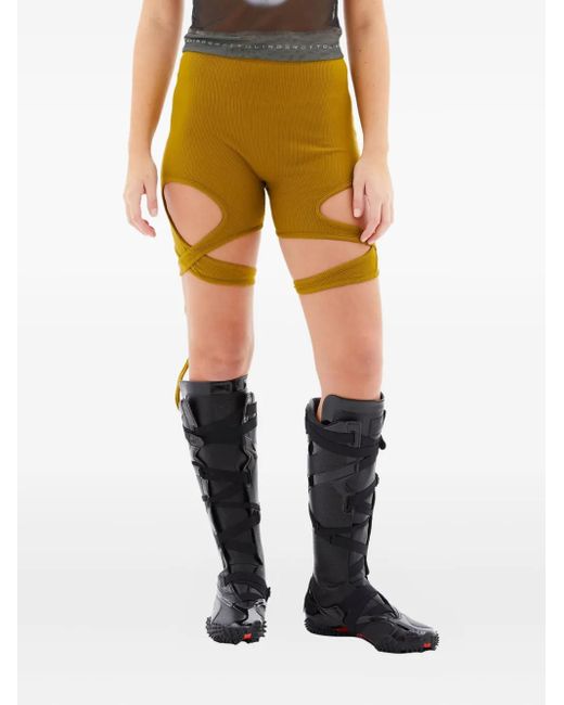 OTTOLINGER Yellow Tie-Detail Ribbed Shorts