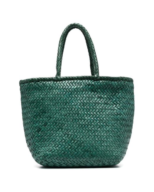 Borsa Tote Grace Basket Piccola di Dragon Diffusion in Green