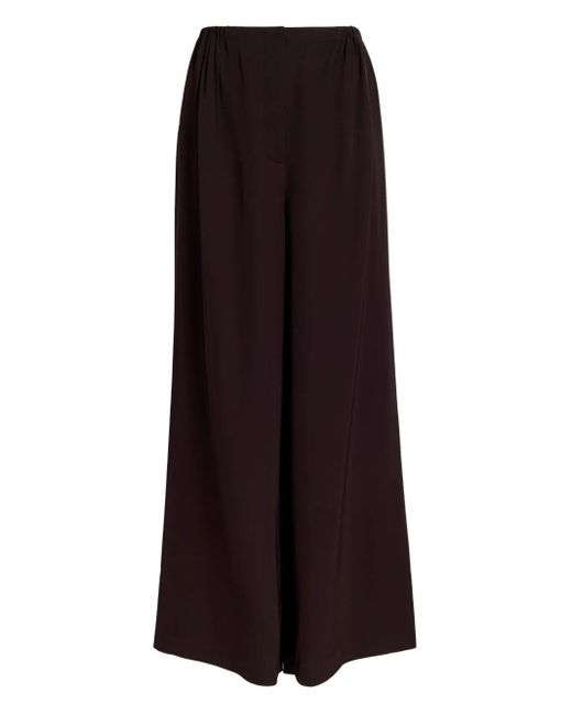 Proenza Schouler Brown Elastic-Waist Wide-Leg Trousers