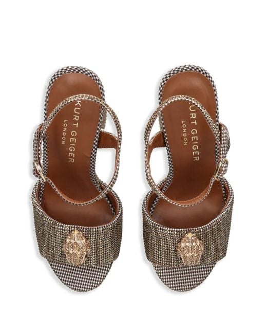 Kurt Geiger Brown Kensington Platform Sandals 125