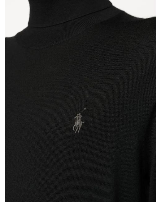 Polo Ralph Lauren Black Polo Pony Motif Jumper for men
