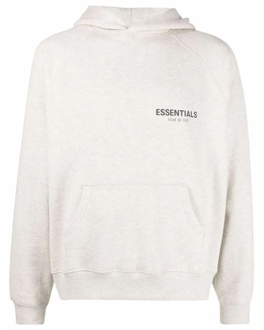 Fear Of God White Logo-Print Hoodie for men