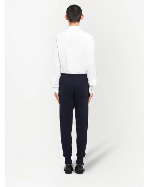 Prada Blue Cashmere Track Pants for men