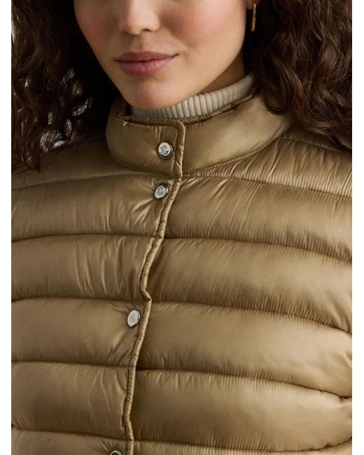 Ralph Lauren Natural Quilted Mockneck Jacket