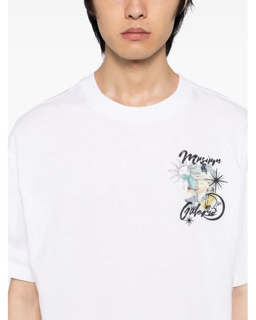 Musium Div. White Van Gogh Print T-Shirt for men