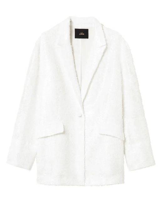Twinset White Sequined Blazer