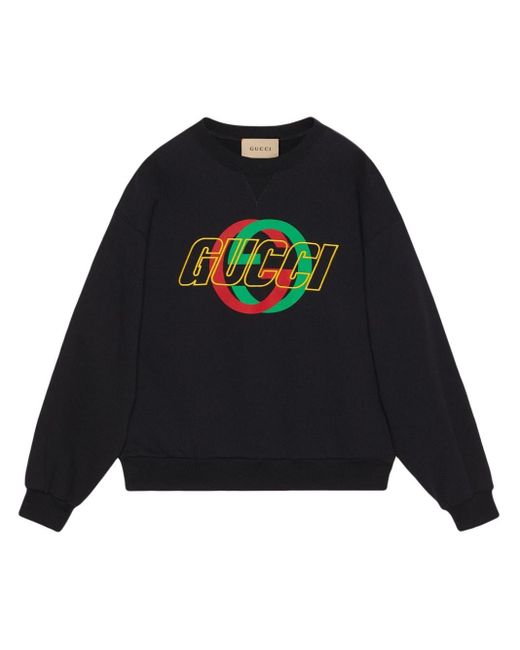 Gucci Sweater Met Geborduurd Logo in het Black voor heren