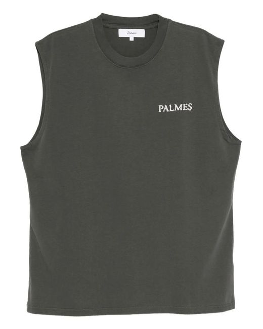 Palmes Gray Rhythm Tank Top for men