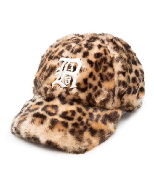 R13 Baseballkappe mit Leoparden-Print in Natural für Herren