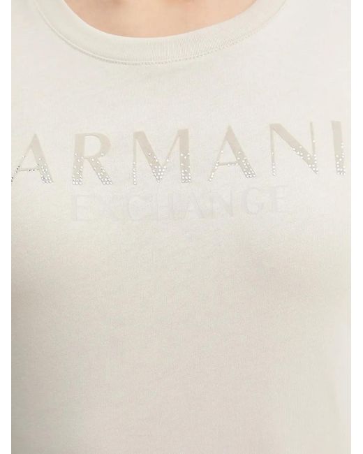 ARMANI EXCHANGE Blue Logo-Lettering T-Shirt