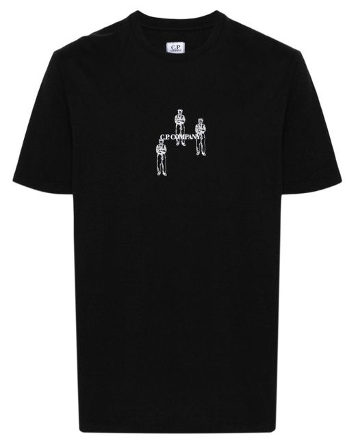 C P Company Black British Sailor Graphic T-shirt for men