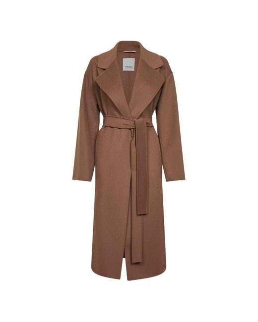 Max Mara Brown Mantel mit Gürtel